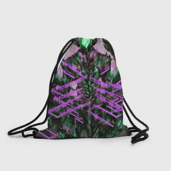 Рюкзак-мешок Фиолетовый элементаль киберпанк, цвет: 3D-принт