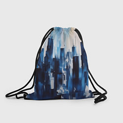Рюкзак-мешок Мегаполис акварелью, цвет: 3D-принт