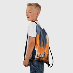 Рюкзак-мешок Мегаполис с силуэтом человека, цвет: 3D-принт — фото 2