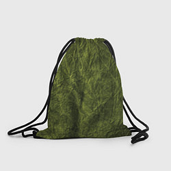 Рюкзак-мешок Мятая зеленая ткань, цвет: 3D-принт