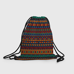 Рюкзак-мешок Этнические узоры полосы, цвет: 3D-принт