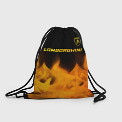 Рюкзак-мешок Lamborghini - gold gradient: символ сверху, цвет: 3D-принт
