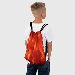 Рюкзак-мешок Огонь рыжий, цвет: 3D-принт — фото 2