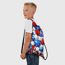 Рюкзак-мешок Шарики триколор, цвет: 3D-принт — фото 2