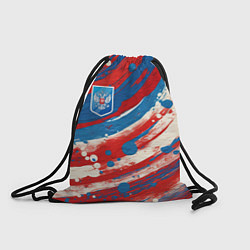 Рюкзак-мешок Герб России и брызги краски, цвет: 3D-принт