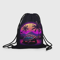 Рюкзак-мешок Синтвейв Черепаха, цвет: 3D-принт