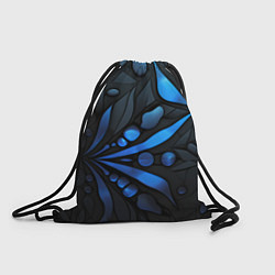 Рюкзак-мешок Black blue elements, цвет: 3D-принт