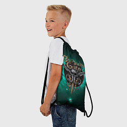 Рюкзак-мешок Baldurs Gate 3 logo green, цвет: 3D-принт — фото 2