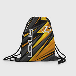 Рюкзак-мешок Лексус - желтая спортивная абстракция, цвет: 3D-принт