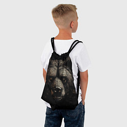 Рюкзак-мешок Крупная морда медведя, цвет: 3D-принт — фото 2