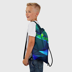 Рюкзак-мешок CSGO blue green gradient, цвет: 3D-принт — фото 2