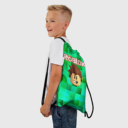 Рюкзак-мешок Roblox head на пиксельном фоне, цвет: 3D-принт — фото 2