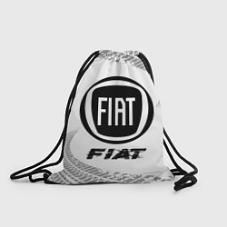 Рюкзак-мешок Fiat speed на светлом фоне со следами шин, цвет: 3D-принт