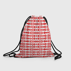 Рюкзак-мешок Красно-белый батик, цвет: 3D-принт