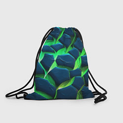 Рюкзак-мешок Разломленные зеленые плиты, цвет: 3D-принт