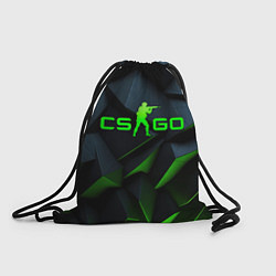 Рюкзак-мешок CSGO green texture logo, цвет: 3D-принт