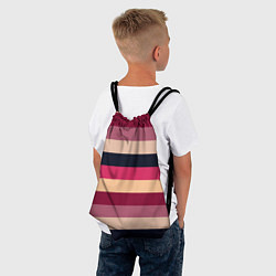 Рюкзак-мешок Широкие полосы розовый, цвет: 3D-принт — фото 2
