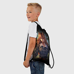 Рюкзак-мешок Девушка лисица, цвет: 3D-принт — фото 2