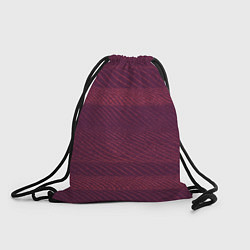 Рюкзак-мешок Полосатый бордовый, цвет: 3D-принт