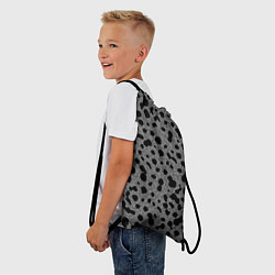 Рюкзак-мешок Пятнистый чёрно-серый, цвет: 3D-принт — фото 2