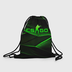 Рюкзак-мешок CSGO green abstract lines, цвет: 3D-принт