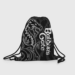 Рюкзак-мешок Балдурс гейт 3 - черный дракон, цвет: 3D-принт