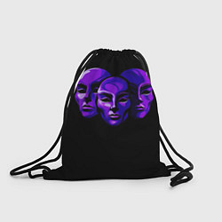 Рюкзак-мешок Три театральные маски, цвет: 3D-принт