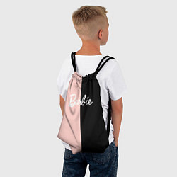 Рюкзак-мешок Барби - сплит нежно-персикового и черного, цвет: 3D-принт — фото 2