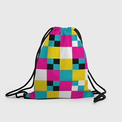 Рюкзак-мешок Геометрический ретро узор cmyk, цвет: 3D-принт