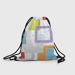 Рюкзак-мешок Абстрактный фон красочные квадраты гранж, цвет: 3D-принт