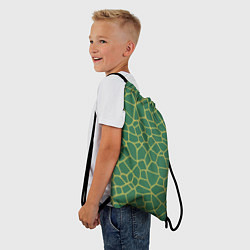 Рюкзак-мешок Зелёная текстура - нейросеть, цвет: 3D-принт — фото 2