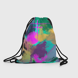 Рюкзак-мешок Пятна краски и леопардовая шкура абстракция, цвет: 3D-принт