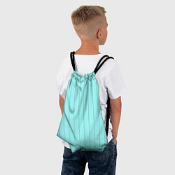 Рюкзак-мешок Небесно-голубой полосатый, цвет: 3D-принт — фото 2