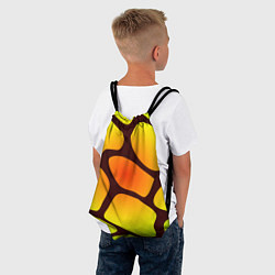 Рюкзак-мешок Коричневая сеть с цветными пятнами, цвет: 3D-принт — фото 2