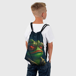 Рюкзак-мешок Pepe frog, цвет: 3D-принт — фото 2