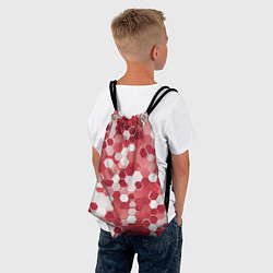 Рюкзак-мешок Кибер Hexagon Красный, цвет: 3D-принт — фото 2