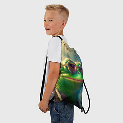 Рюкзак-мешок Лягушка Пепе, цвет: 3D-принт — фото 2