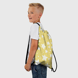 Рюкзак-мешок Большие звёзды жёлтый, цвет: 3D-принт — фото 2