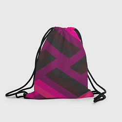 Рюкзак-мешок Розовый и тёмный паттерн, цвет: 3D-принт