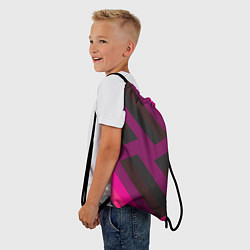 Рюкзак-мешок Розовый и тёмный паттерн, цвет: 3D-принт — фото 2