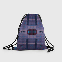 Рюкзак-мешок Технический фиолетовый паттерн, цвет: 3D-принт