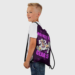 Рюкзак-мешок Ван пис - Луффи фиолетовый, цвет: 3D-принт — фото 2