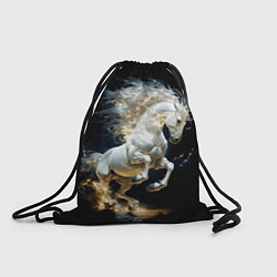 Рюкзак-мешок Конь Белая молния, цвет: 3D-принт