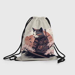 Рюкзак-мешок Боевой котенок ниндзя - японская сакура, цвет: 3D-принт
