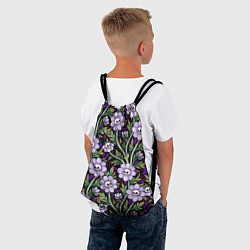 Рюкзак-мешок Цветы с черепами, цвет: 3D-принт — фото 2