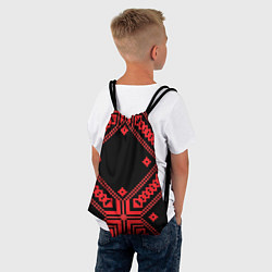 Рюкзак-мешок Национальный черный, цвет: 3D-принт — фото 2