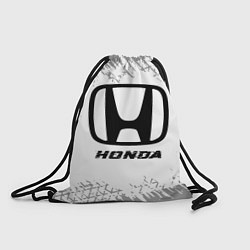 Рюкзак-мешок Honda speed на светлом фоне со следами шин, цвет: 3D-принт