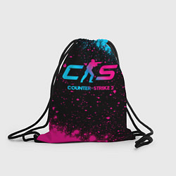 Рюкзак-мешок Counter-Strike 2 - neon gradient, цвет: 3D-принт