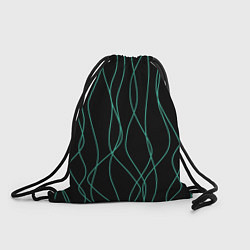 Рюкзак-мешок Чёрный с линиями, цвет: 3D-принт