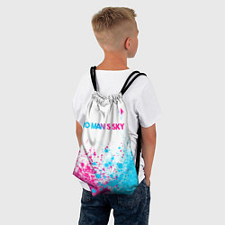 Рюкзак-мешок No Mans Sky neon gradient style: символ сверху, цвет: 3D-принт — фото 2